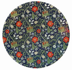 Plate of Artichokes and flowers