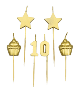 Geburtstagskuchenkerzen – 10 Jahre
