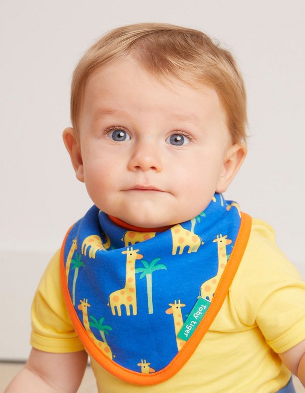Organic cotton baby cloth with giraffe print