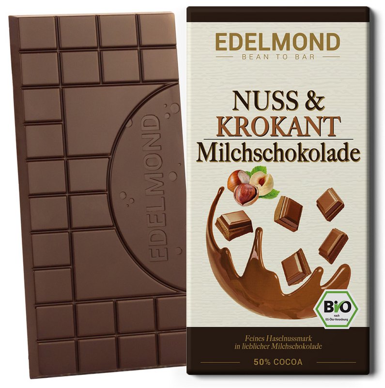 Nuss-Krokant Milchschokolade, Bio