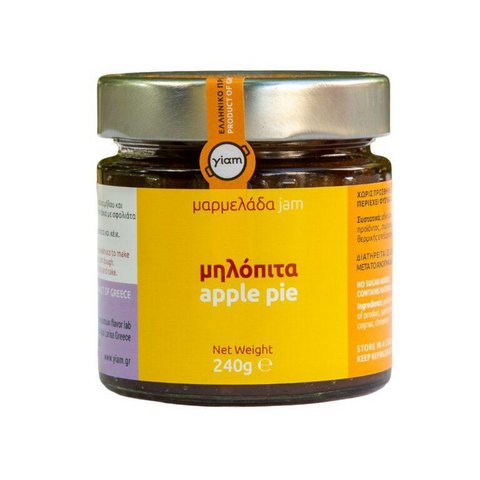 YIAM Handgemaakte appeltaartjam, 240 g, zonder toegevoegde suiker