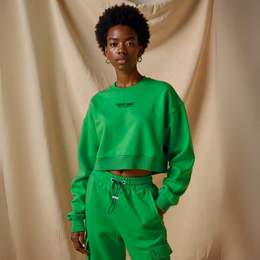 Crew Neck Sweat "GOOD ENOUGH FOR" - Grau Melange
