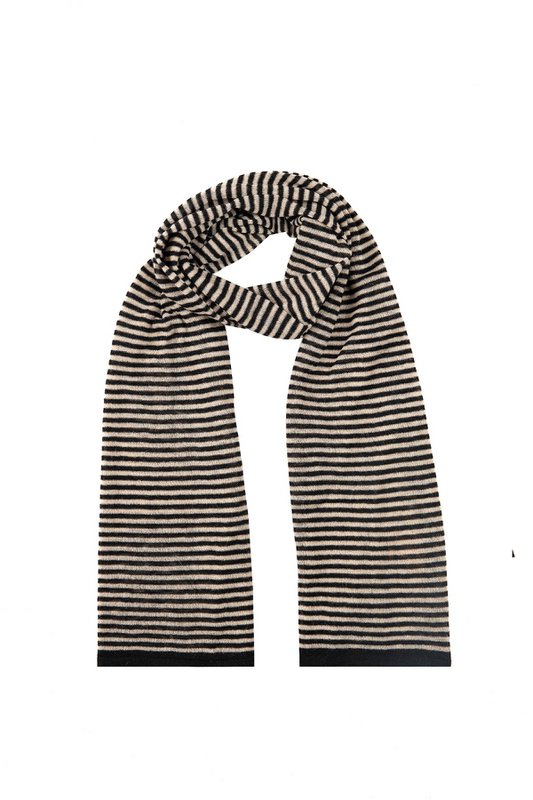 Efesos tørklæde sort-beige