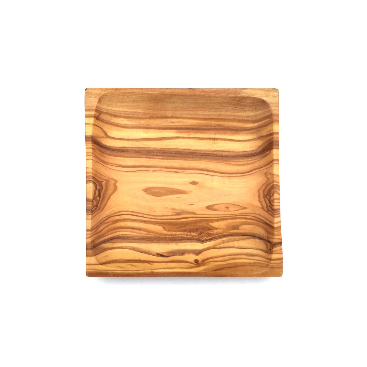 Bord 20 x 20 cm Vierkant Olijfhouten serveerbord
