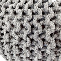 Pouf Ø 55 H 37 H 37 Strickhocker Sitzpouf Bodenkissen nachhaltig