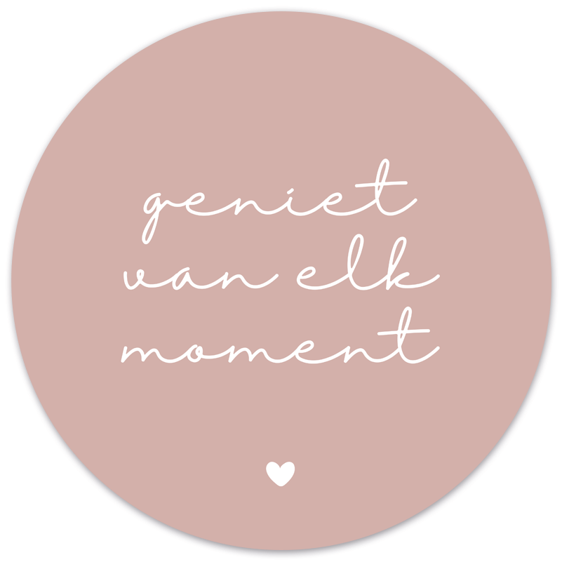Wall circle enjoy every moment pink