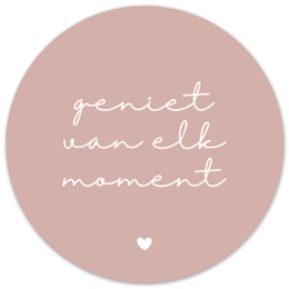 Cerchio da parete goditi ogni momento rosa