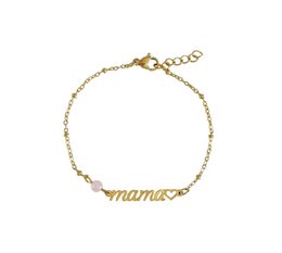 Bracelet Mama & Quartz Rose - Or