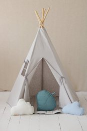 Tipi-Zelt aus Leinen „Pigeon Grey“
