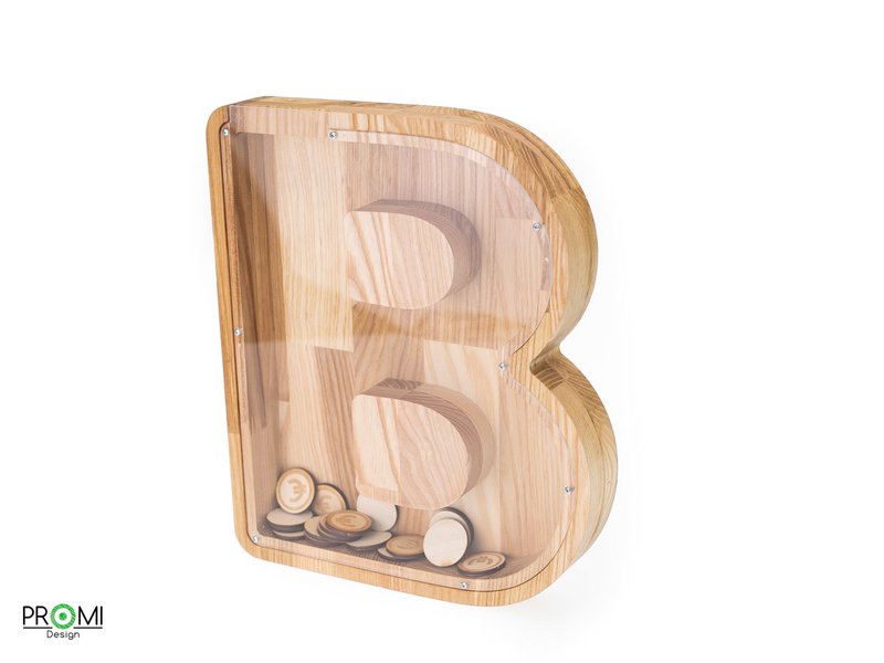 Große hölzerne Sparschwein, Brief Sparschwein, Brief Münzbox, Holz Brief Sparschwein, PiggyBank