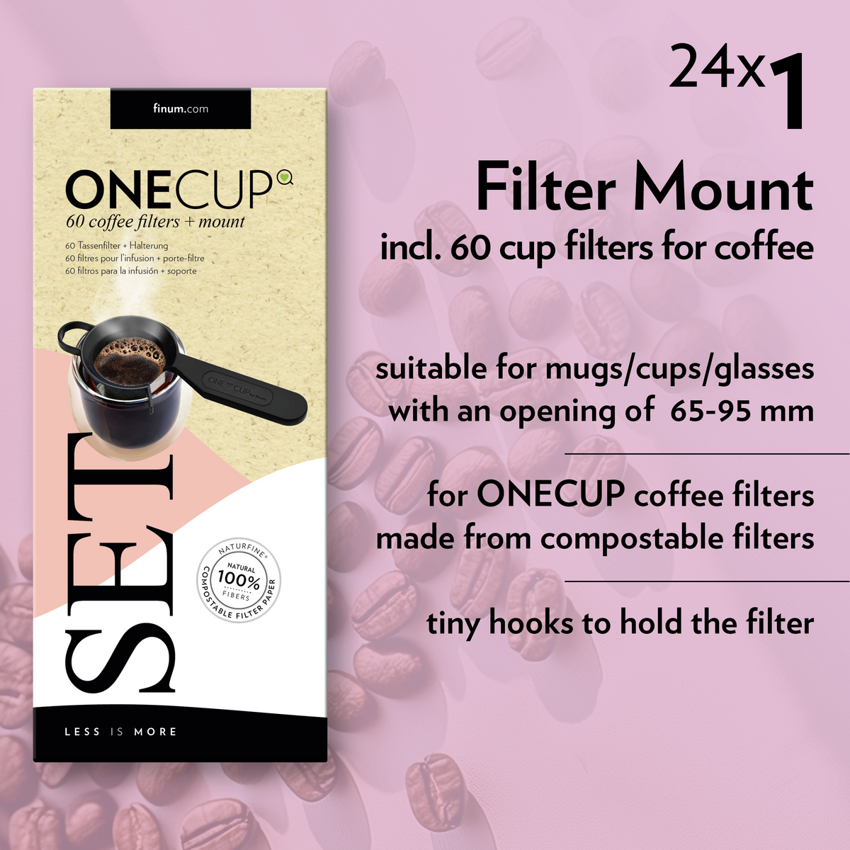ONECUP SET, Coffee Filters + Mount