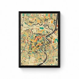 Mosaic city map poster featuring a detailed illustration of the city of Haarlem, Netherlands. The poster showcases the city's streets, landmarks, and neighborhoods in a vibrant, colorful design. Suitable for home or office decor.