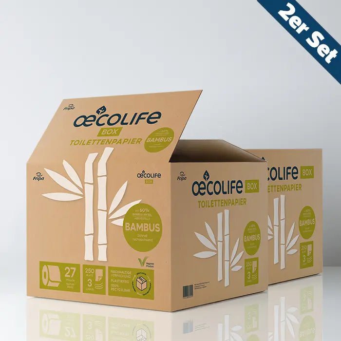 Toilettenpapier Box BAMBUS (2er Set)