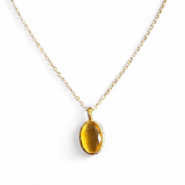 Glow ketting donkergeel