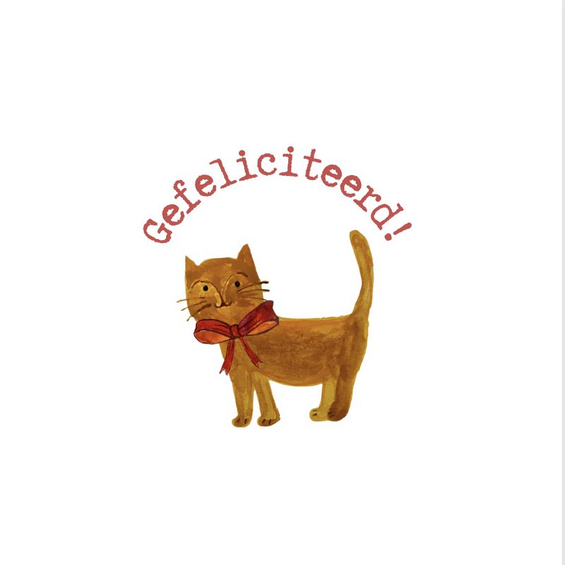 Tarjeta Felicitaciones Gato