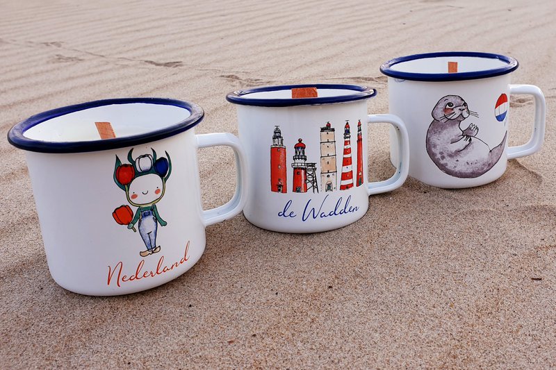 WADDEN LIGHTHOUSES CANDLE IN A CUP