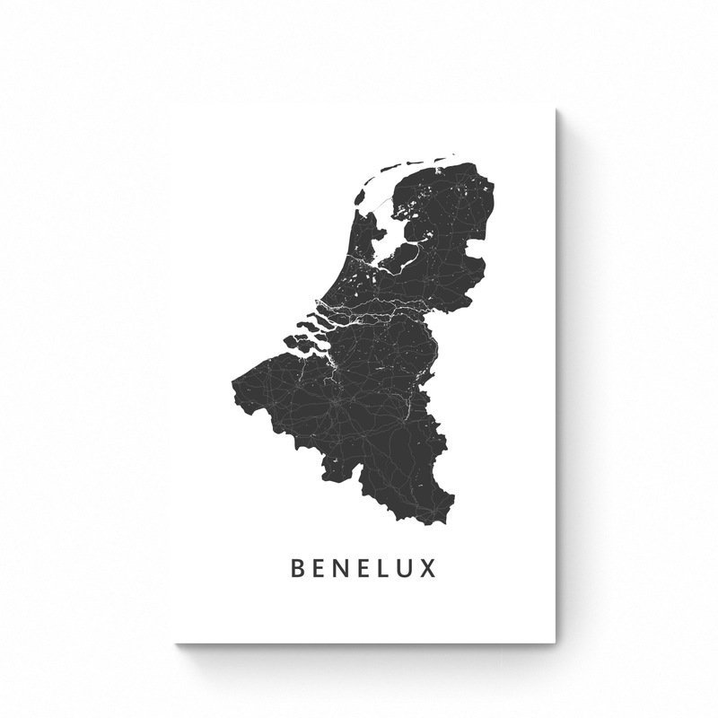 Benelux - map - Map Poster