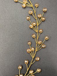 Enredadera de pelo de cristal de cristal dorado claro con elección de alambre