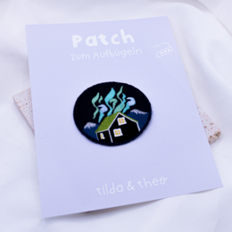 Patch Northern Lights Patch Shirt Iceland House - Gift Shirt Decorate Iron On Patch Travel