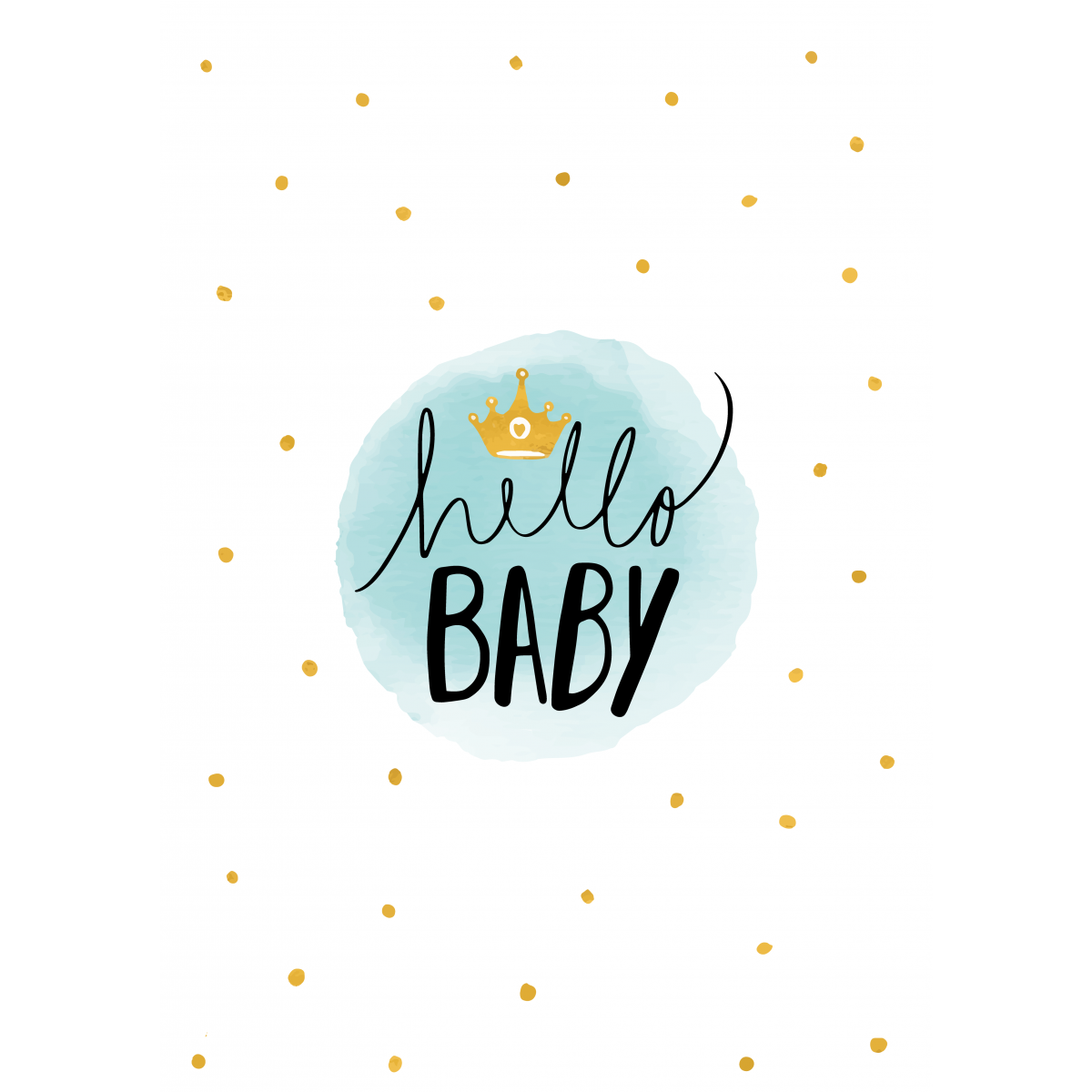 Poster Hello Baby (blu)
