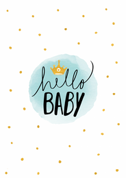 Hello Baby poster (blue)