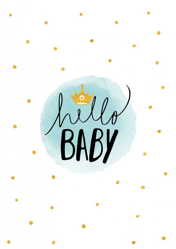 Hello Baby poster (blue)