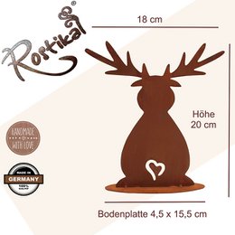 Christmas | Moose rust Christmas decoration figure | on floor plate