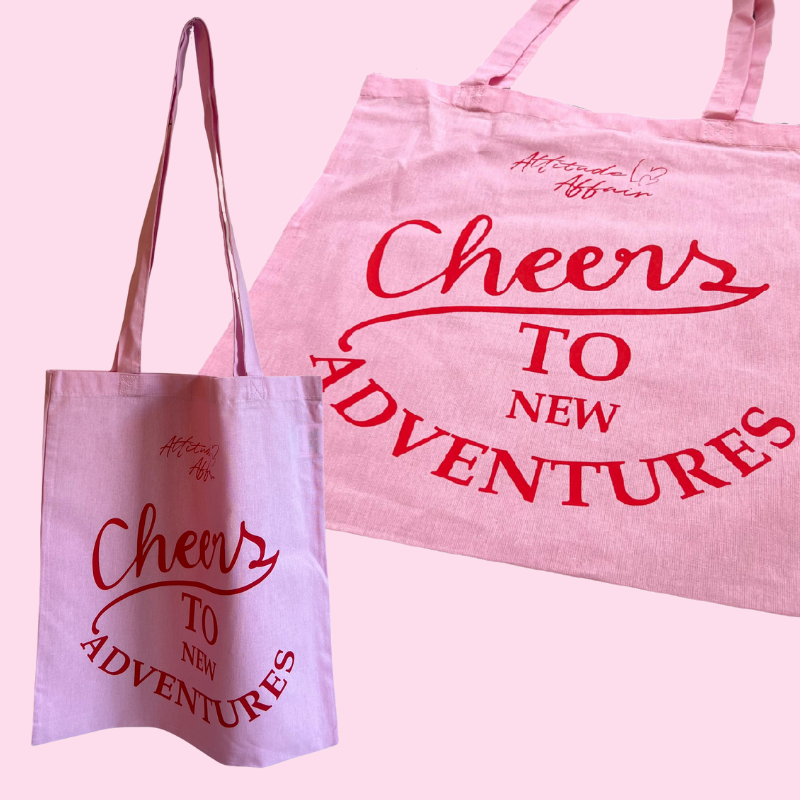 1-PCS %23StatementBag CHEERS TO NEW ADVENTURES "Message sur le sac" sac en tissu sac en jute sac à provisions en coton