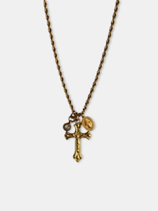 Goldkreuz-Anhänger – Dreifach-Charm