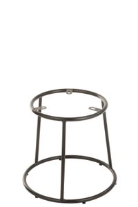 J-Line Frame Niedriger Hocker Metall Schwarz