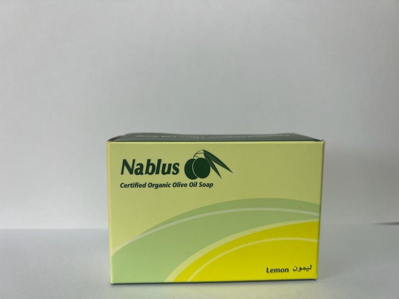 Jabón Nablus Jabón de aceite de oliva orgánico limón, 100g