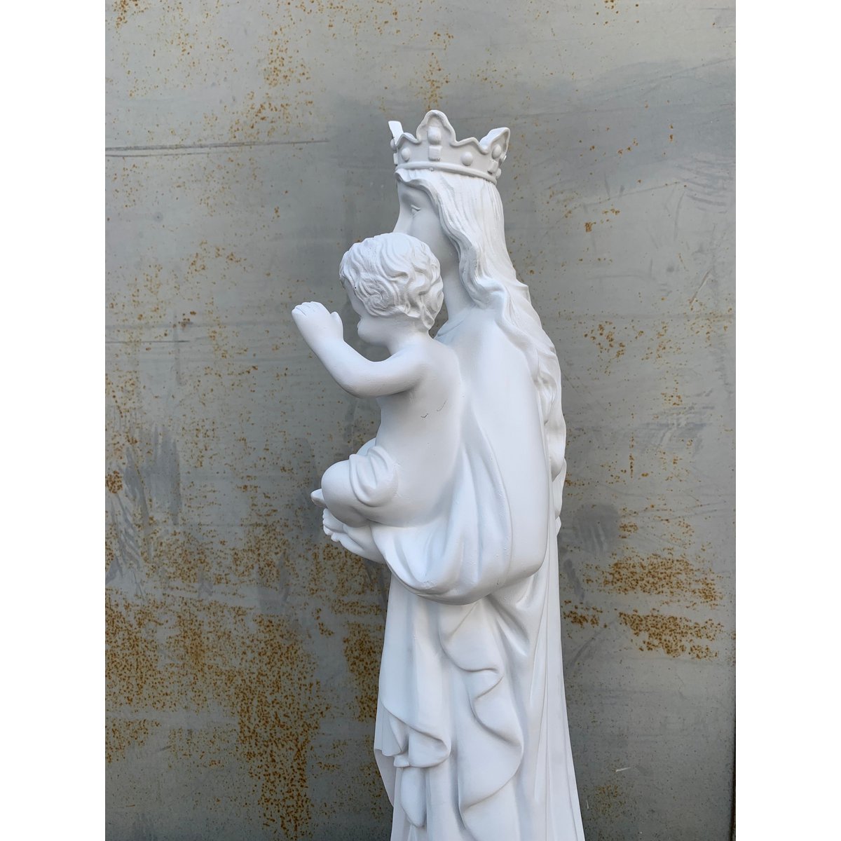 Statua Notre-Dame-de-la-Garde 80 cm Ho visto la Vergine - colori senza tempo