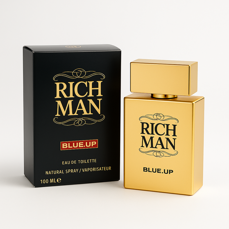 Blue-up Rich Man Square-Men's Parfümwasser | Sinnliches würziges Holz