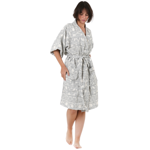 Cotton Gauze Kimono Bathrobe
