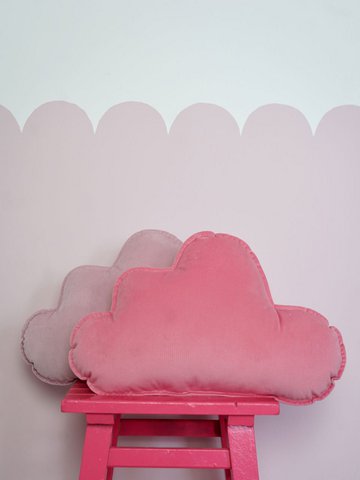 Samtwolkenkissen für Babyzimmer „Candy Pink“