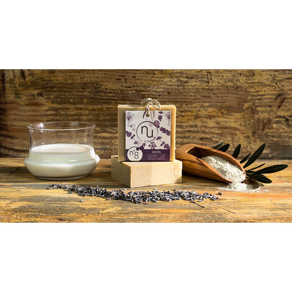 N8 JABÓN SÓLIDO LECHE DE LAVANDA ARCILLA VERDE