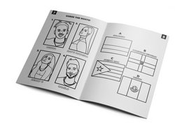 Libro de actividades para colorear de artistas latinos