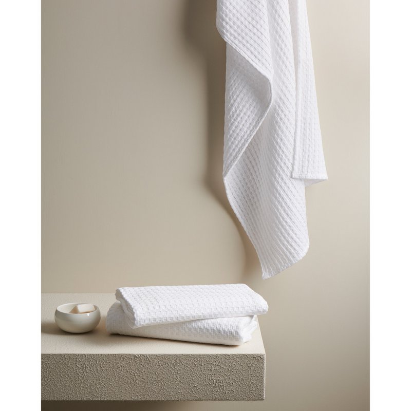 Bath Towel | Cotton Waffle XL Textured Geometric | 90x150cm