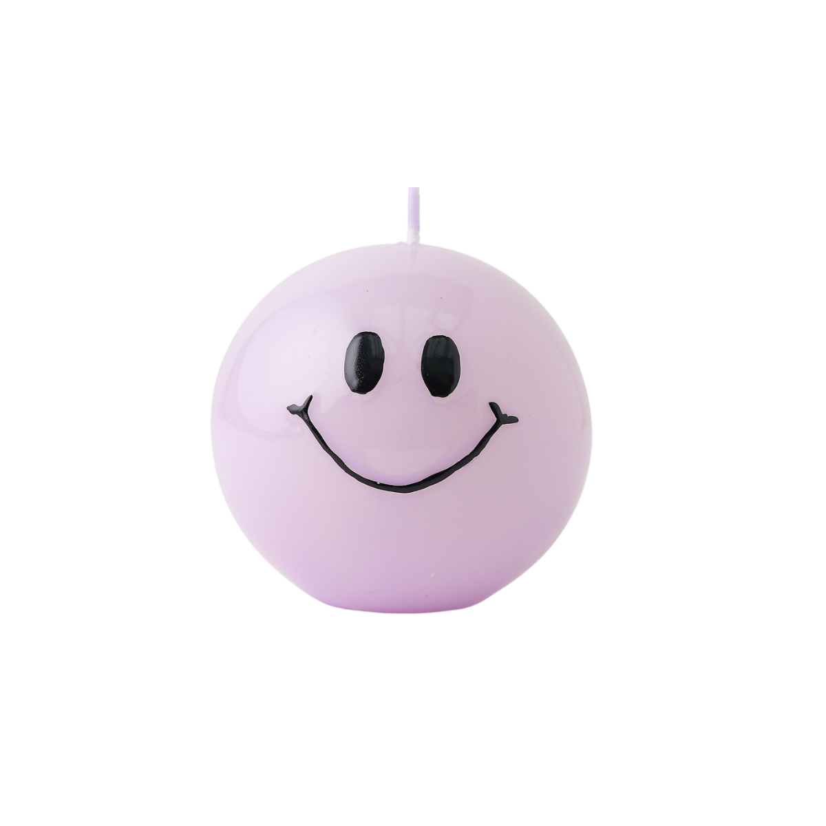 Smiley Kerze - 7,5 cm - Lila