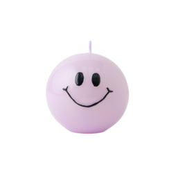 Smiley Kerze - 7,5 cm - Lila