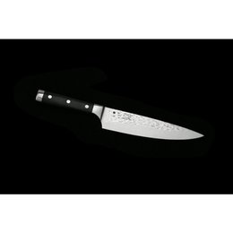 KATAHIRO ZEN - 8" kokkekniv lavet af 67 lag japansk VG-10 stigedamask med hammerfinish, fiber carbon håndtag