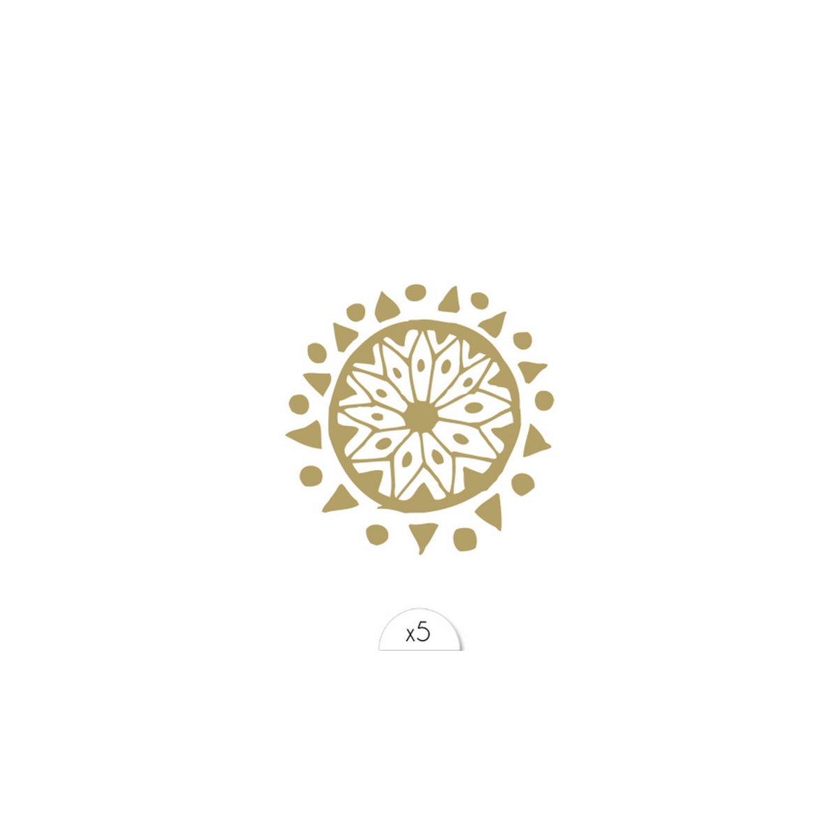 Midlertidig tatovering: Guld mandala