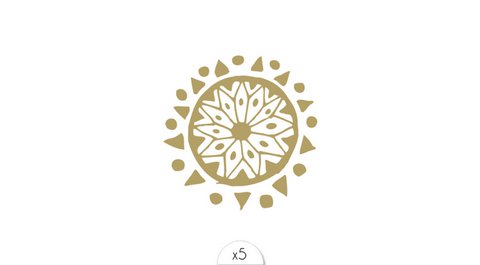 Temporary tattoo: Gold mandala