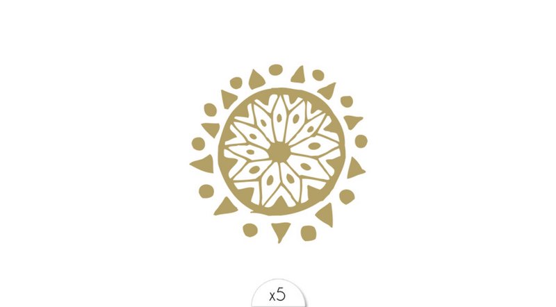 Midlertidig tatovering: Guld mandala
