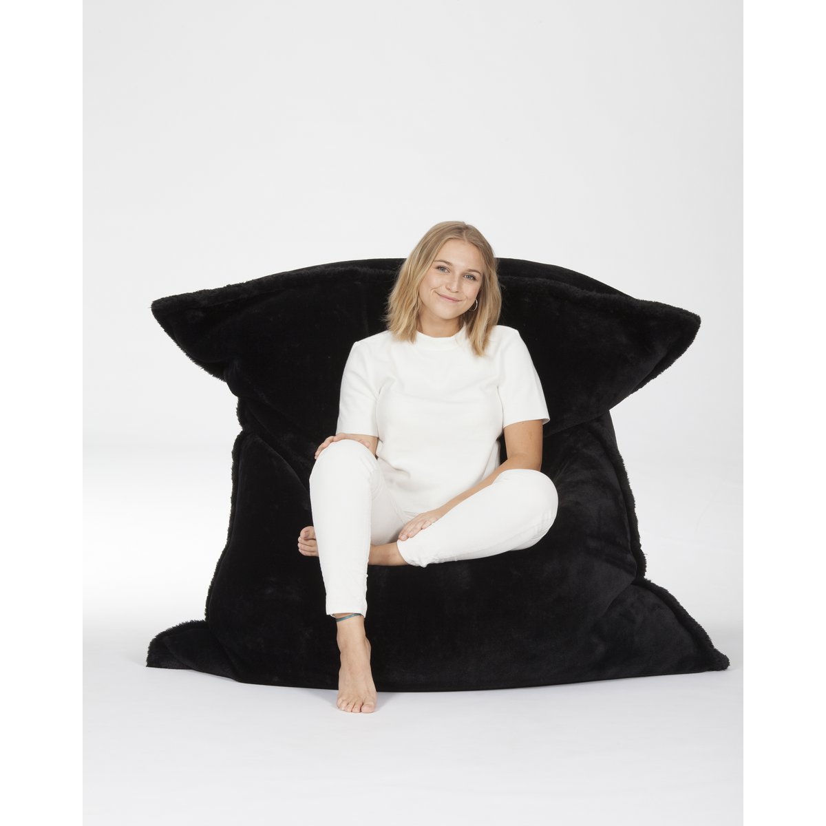 BEANBAG FOURRURE - noir nuit