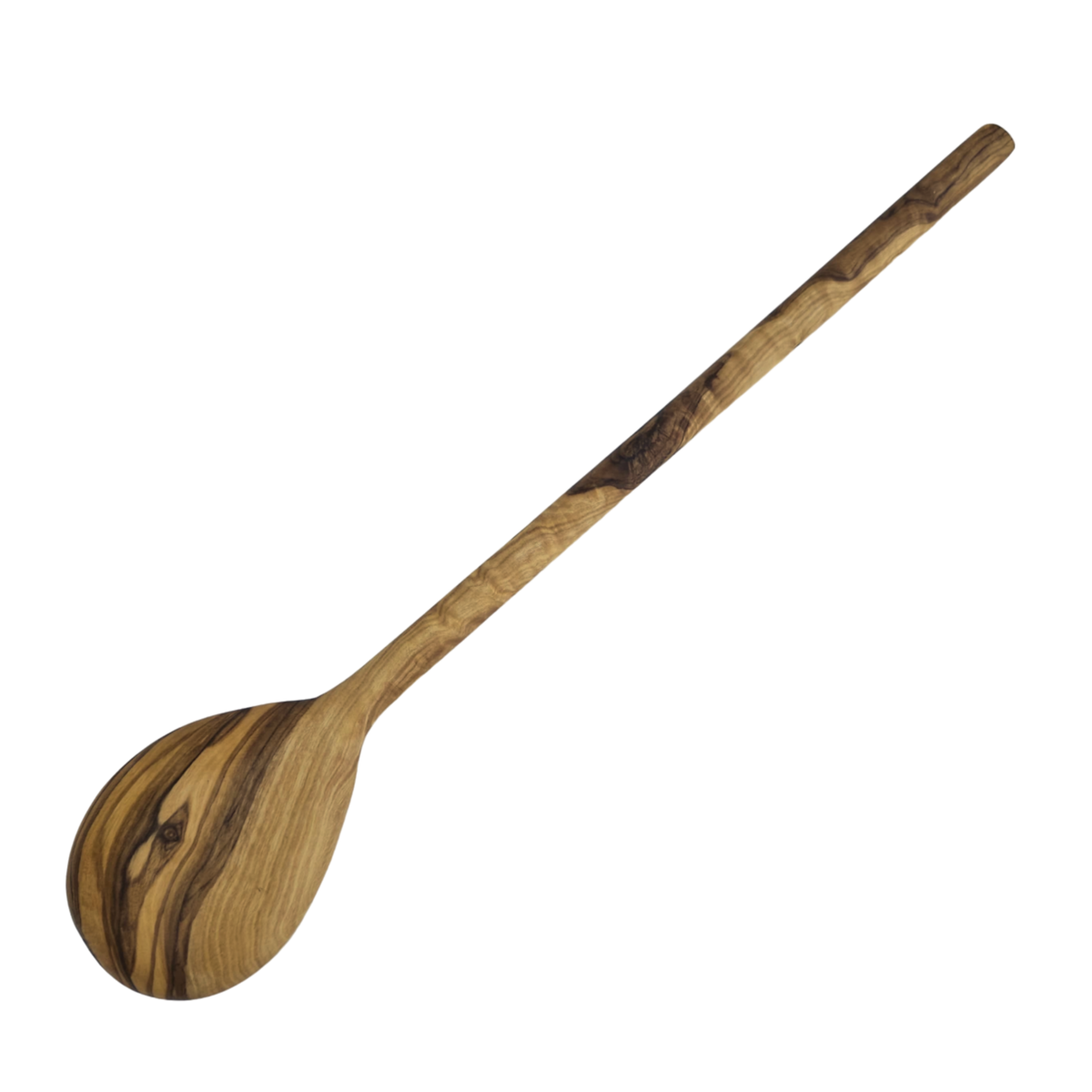 Cuchara de cocina con mango redondo 35 cm de madera de olivo