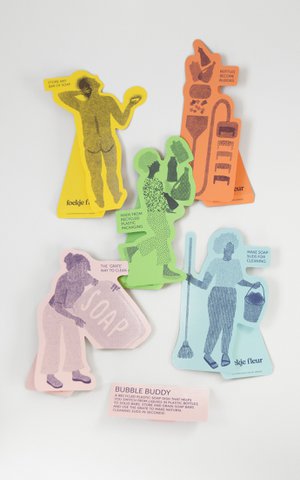 Bubble Buddy paper promo dolls