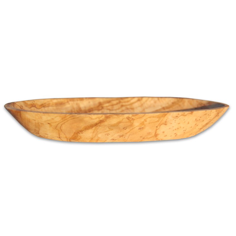 Porte-savon ovale d'environ 12 - 14 cm en bois d'olivier