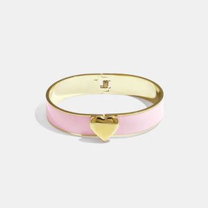 Heart emaille armband pink