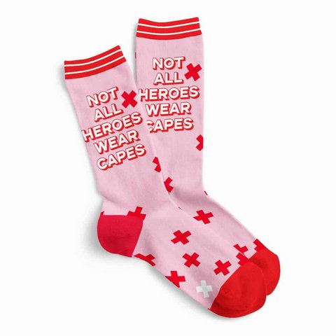 Socks Not all heroes wear capes 42-46 pink